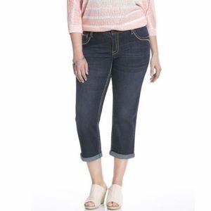 Lane Bryant Genius Fit Dark Wash Capris 16